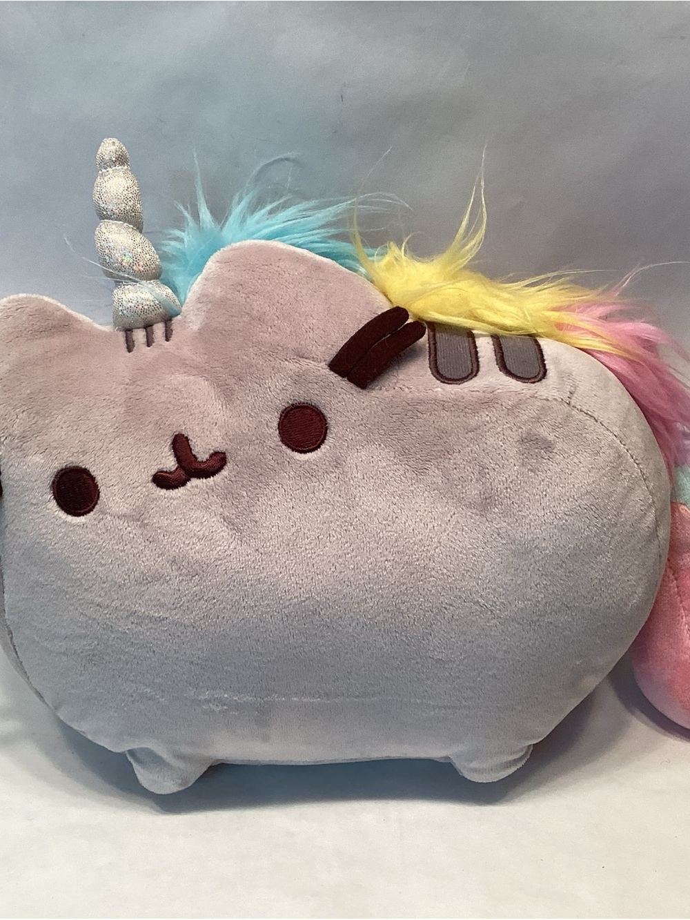 Gund Pusheen Unicorn Cat Gray 12" Plush Stuffed Animal Toy